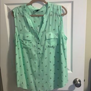 Plus Size Ice Cream Sleeveless Blouse